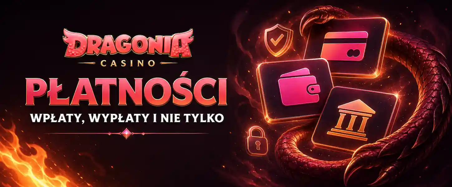 Dragonia Casino płatności – dostępne metody wpłat i wypłat oraz czasy realizacji transakcji dla graczy.